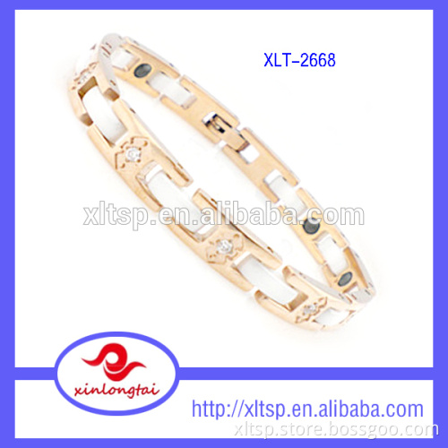 Fashion gold couple bracelet 4 in 1 bio magnetic bracelet jewelry
